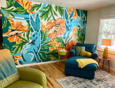 Mural on wall in home